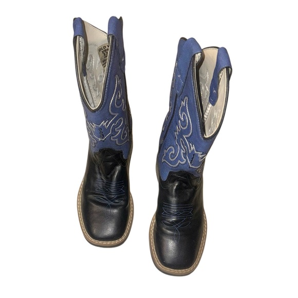 OLD WEST youth blue cowboy boots boys girls  size 12 - mint💥Worn once - Picture 4 of 15